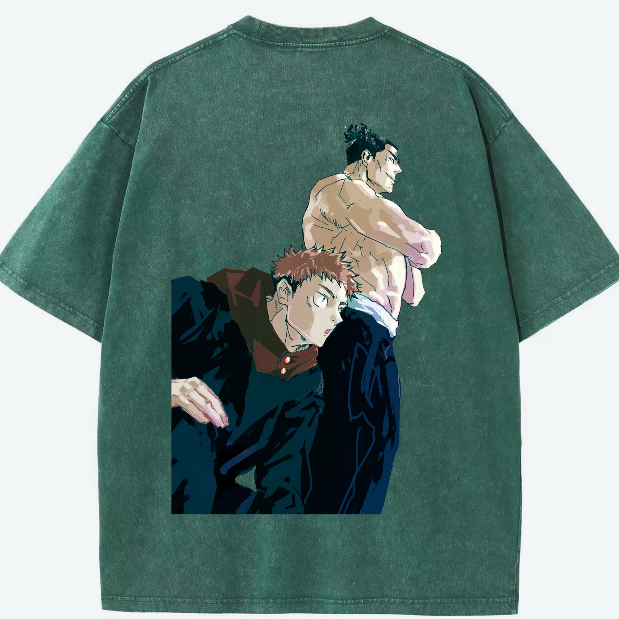 （画像用） 呪術廻戦 Jujutsu Kaisen 綿100% ヴィンテージ風 半袖Tシャツ（背面プリント）